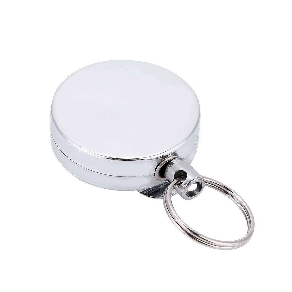Key Chain, Retractable Telescopic Steel Wire Key Chain Anti-lost Card Holder
