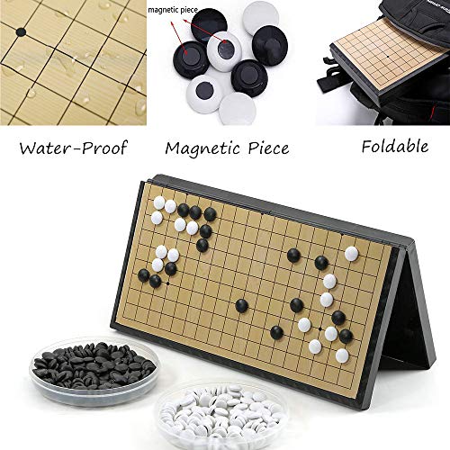 Go Game Set 19x19 Chinese Chess Set 11Inch/28cm Portable with