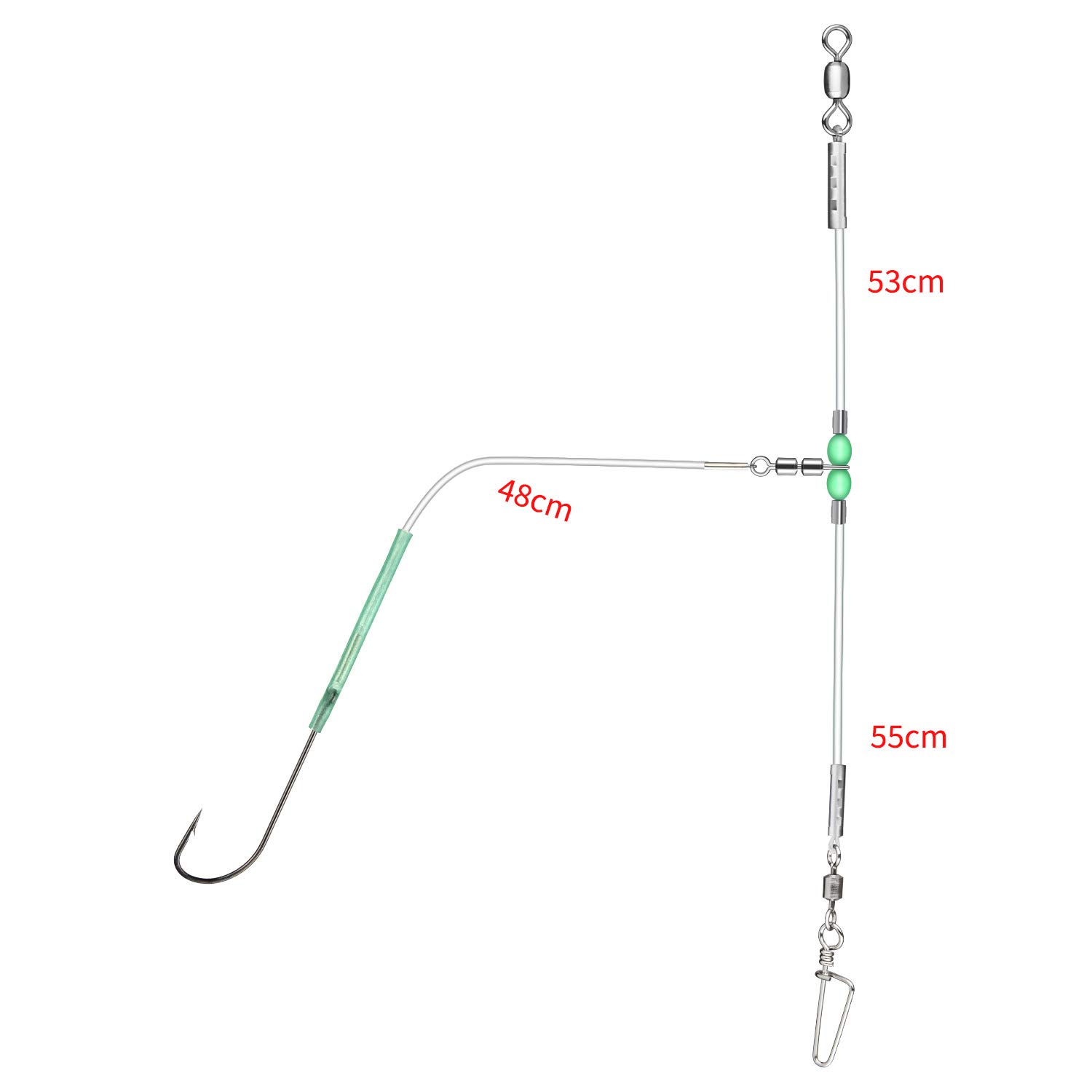 Rodeel 5pcs&8pcs Sea Fishing Rigs Flapper Pulley Rig Double & Single