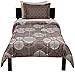 Amazon Basics Lightweight Microfiber Bed-in-a-Bag Comforter 5-Piece Bedding Set, Twin/Twin XL, Industrial Gray