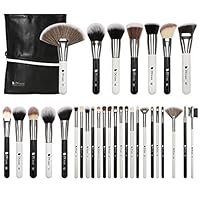 DUcare Makeup Brushes 31Pcs Professional Panda Makeup Brushes Premium Synthetic Goat Pony Hair Kabuki Foundation Blending Brush Face Powder Blush Concealers Eye Shadows With Leather Case Organizer