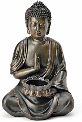 Decorative Buddha Tea Light Holder Figurine Statue 24 cm Feng Shui Garden New