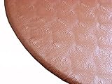 Fitted Round Elastic Edge Sculptured Vinyl Table Cover fits 36