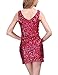 PrettyGuide Women's Sexy Deep V Neck Sequin Glitter Bodycon Stretchy Mini Party Dress