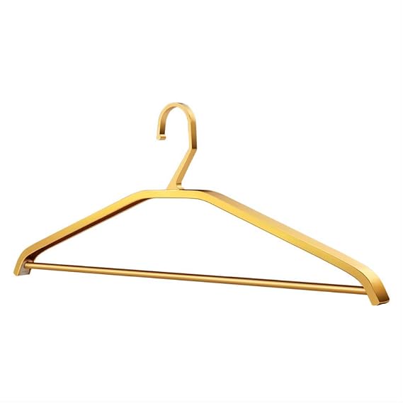 Parusia Kleiderbügel Gold, 20er Set | 42cm Breit, 1cm Stark, Aluminium | Formstabil & Platzsparend | Für Kleiderschrank-Organisation