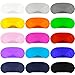 Aneco 30 Pack Colorful Eye Mask Cover Shade Blindfold Soft Eye Shade Cover with Nose Pad for Travel Sleep or Party Supplies, 15 Colors