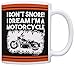 Motorcycle Gifts for Men I Don't Snore Dream I'm A Motorcycle Biker Motorcyclist 11oz Ceramic Coffee Mug Black