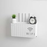 Jomewory Wifi Router Storage Box Wall Mount Decorative Cable Organizer Hider view 2