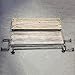 MBQQ Industrial Decorative Clothes Rack, Black Silver, Wood and Iron, 47.2
