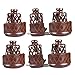 T&R sports PU Leather Pool Table Pockets Set Drop Bag Nets Heavy Duty Billiard Table Web, Pack of 6, Walnut