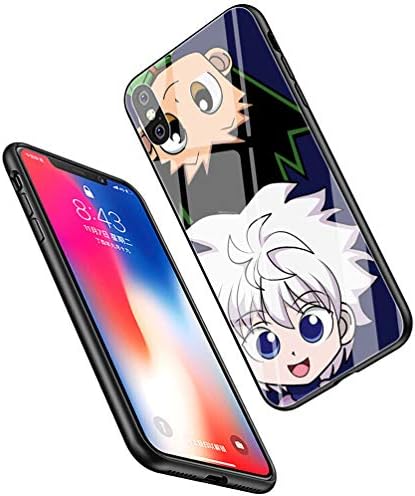 LiangChu 9H Tempered Glass iPhone XR Cases, LC-87 Hunter x Hunter Design Printing Shockproof Anti-Scratch Soft Silicone TPU Cover Phone Case for Apple iPhone XR