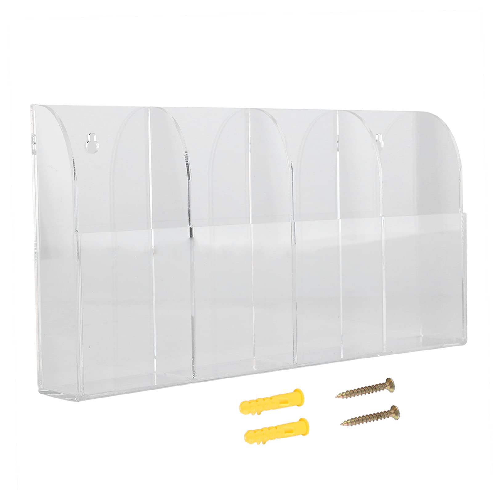 Fafeicy Remote Control Holder Organizer Case Wall Mount Acrylic Media Storage Box for Desktop Clear TV Air Conditioner Storage