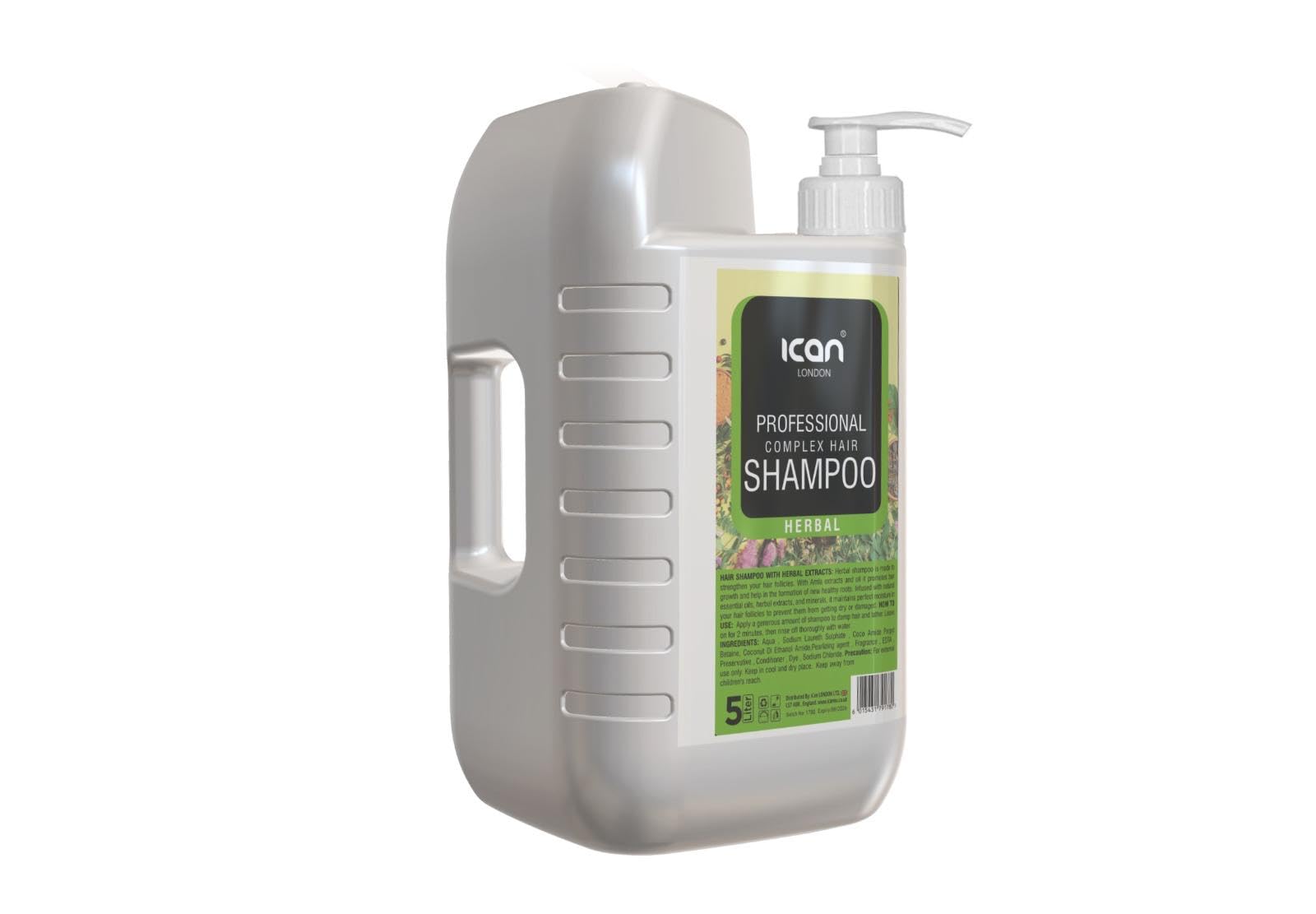 ican london herbal complex shampoo 5 litre salon size