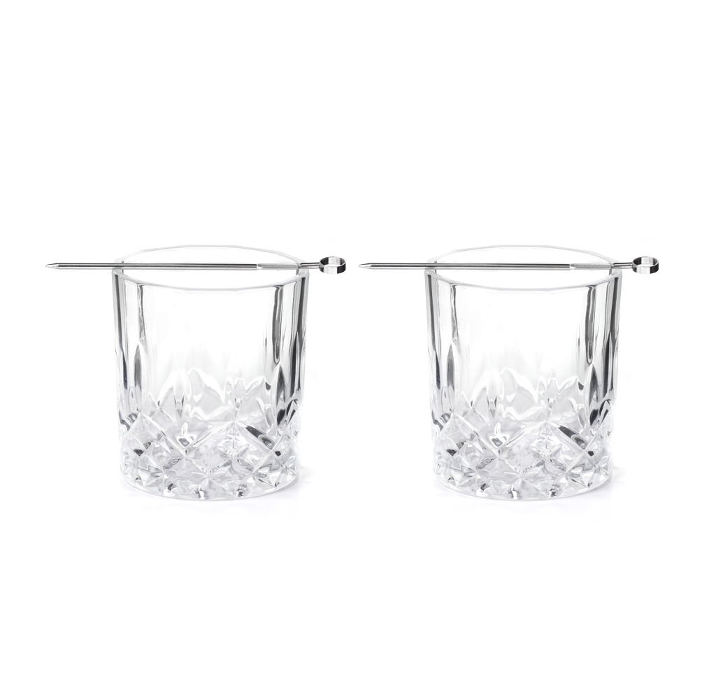 Kikkerland BA76 Whiskey Glass Set, Glass, Glass 29 x 23.5 x 28 cm 2 Units