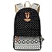 Alando Canvas Dot Backpack Cute Lightweight Teen Girls, Black, Size Medium