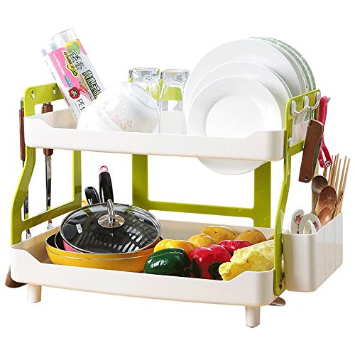 Boli 2-Tier Dish Rack With Swivel Spout,dish drying basket, BL7101A