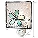 J Devlin Glass Art Flower Stained Glass Night Light, Turquoise Blue, Plug in nightlight for Bedroom/Bathroom/Stairway/Hallway Home Decor NTL 129-3