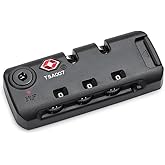 Travel Zipper TSA 007 Approved Luggage Code Lock, Backpack Anti Theft 3 Digit Combination Lock