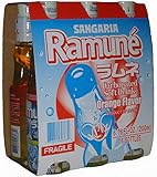 Sangaria Ramune Orange 200 ml Drink - 6 Pack