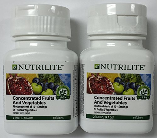 2 PACK Nutrilite Concentrated Fruits and Vegetables - Tablets - 60 Count 60 Tablets