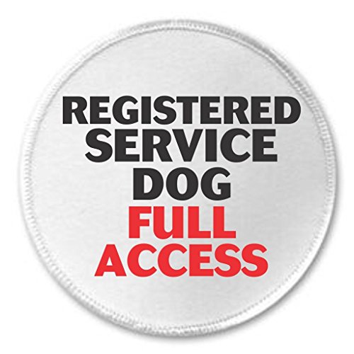 Registered Service Dog FULL ACCESS (black/red) 3" Sew On Patch
