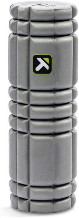 TRIGGERPOINT Grid, Solid Core EVA Foam Roller, Deep Tissue Muscle Massage Portable and Versatile Foam Roller, Grey, 12 Inch/30 cm