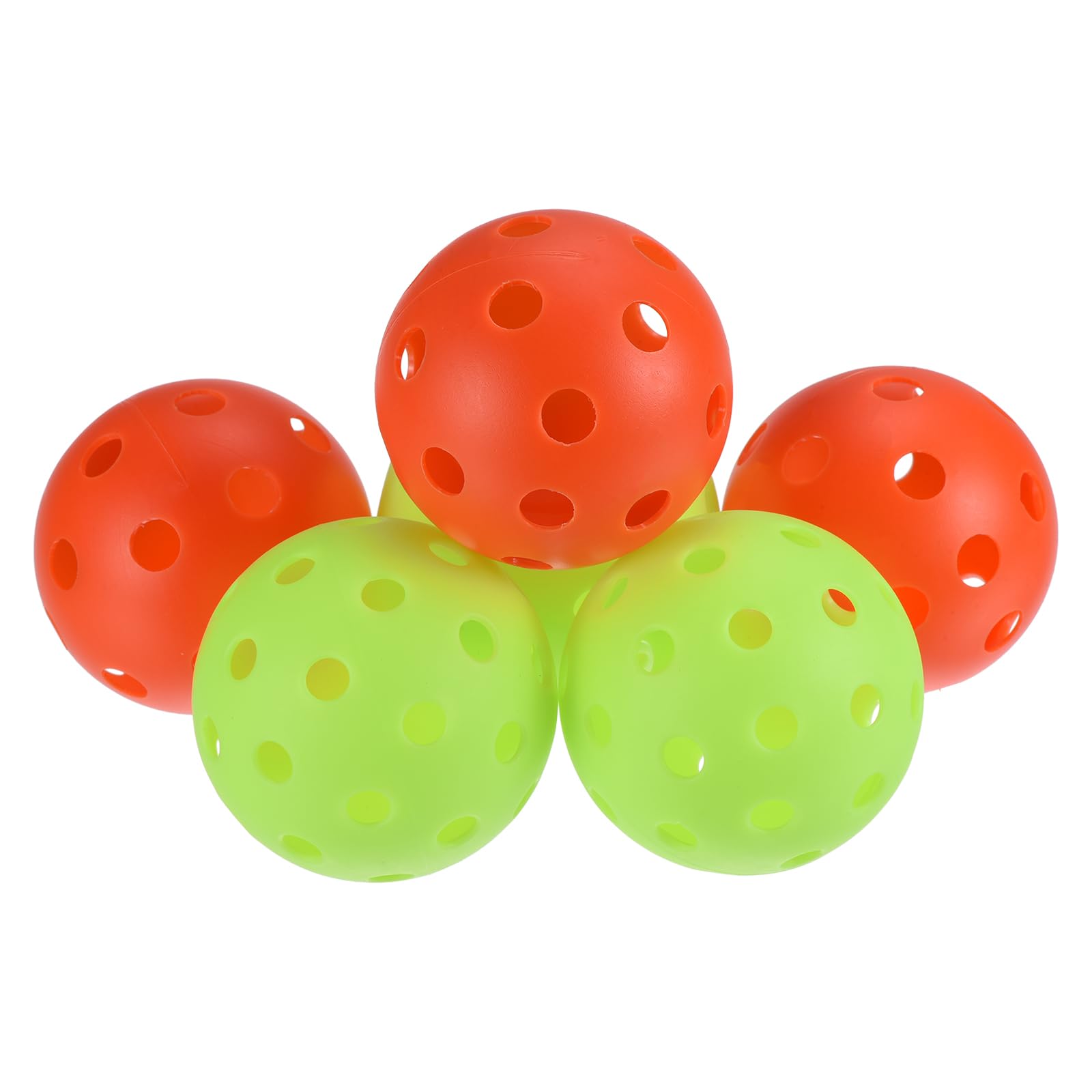 M METERXITY Outdoor Pickleball Balls, 6 Pcs 40 Holes & 26 Holes Pickleballs Indoor and Outdoor Pickleball (USAPA) Approved Apply to Training (Orange, Green)