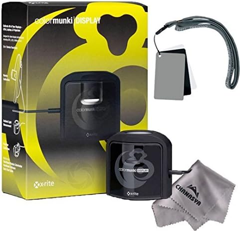 X-Rite ColorMunki Display & DGK Color Tools Optek White Balance Card (Set of 3) and PurchaseCorner Polish Cloth Bundle