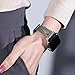 Kaome Leather Band Compatible for Apple Watch Band 40mm 38mm, Slim Elegant Strap, Women Replacement Bands for iWatch Series 5, Series 4, Series 3, Fashionable Feminine Breathable Slit Design-Grey