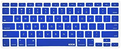 COCE - Macbook Keyboard Cover Silicone Skin for MacBook Pro 13" 15" 17" (with or w/out Retina Display) iMac Apple Wireless Keyboard and MacBook Air 13" NOT FIT for 2016 model (BLUE)