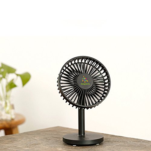 Mini USB Table Desk Personal Fan, leapara Portable Air Circulator Fan, Noiseless Fan, 3 Speeds, 30° Up and Down Adjustable, Powerful Fan for Home and Office, Black