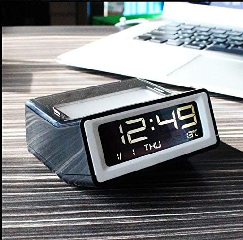 WDDqzf The LED screen display clock temperature snooze black digital Plastic timer Electronic night lamp table alarm modern