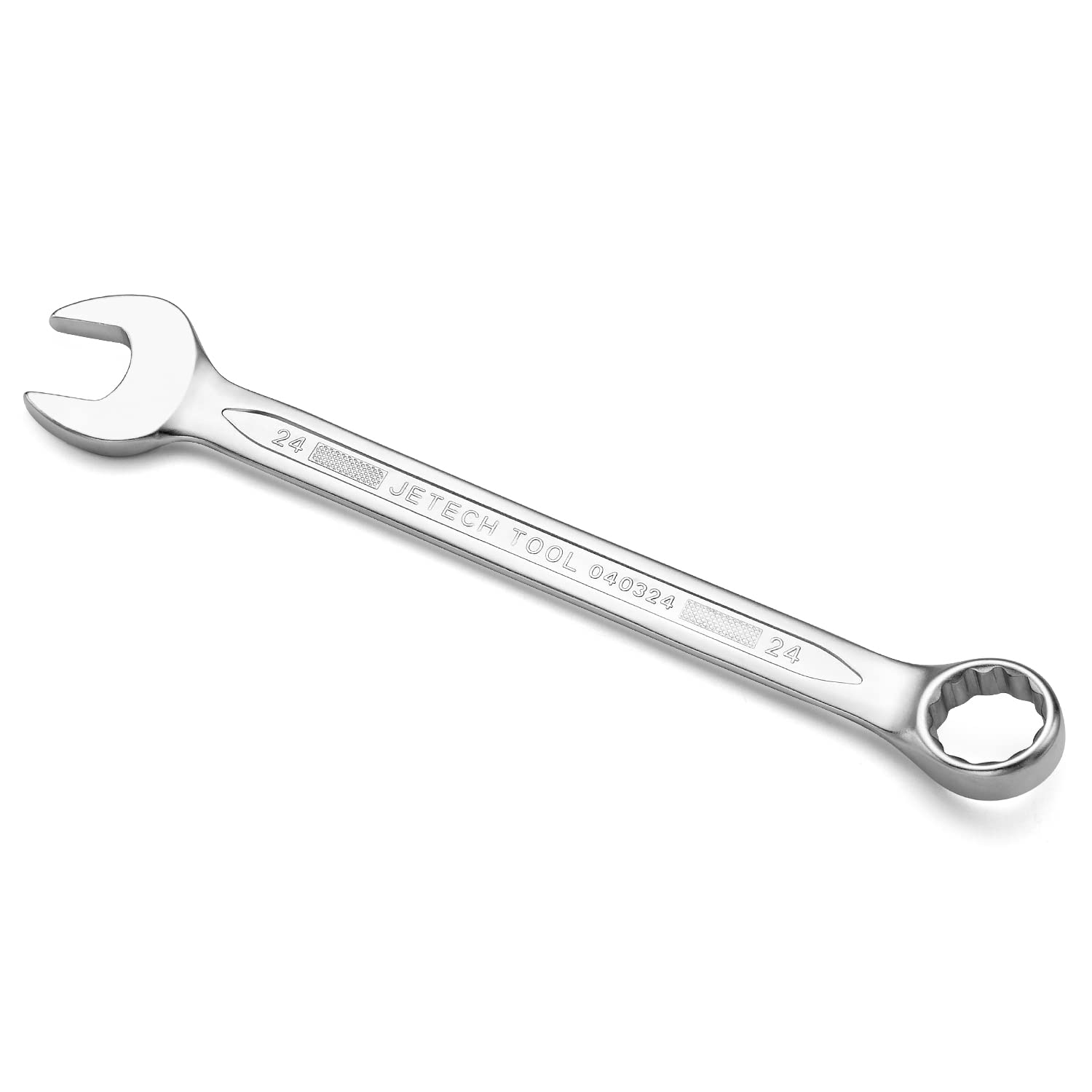 Jetech 24mm Combination Spanner - Durable Cr-V Steel High Strength 12 Point Double Head Wrench in Sand Blasted Finish