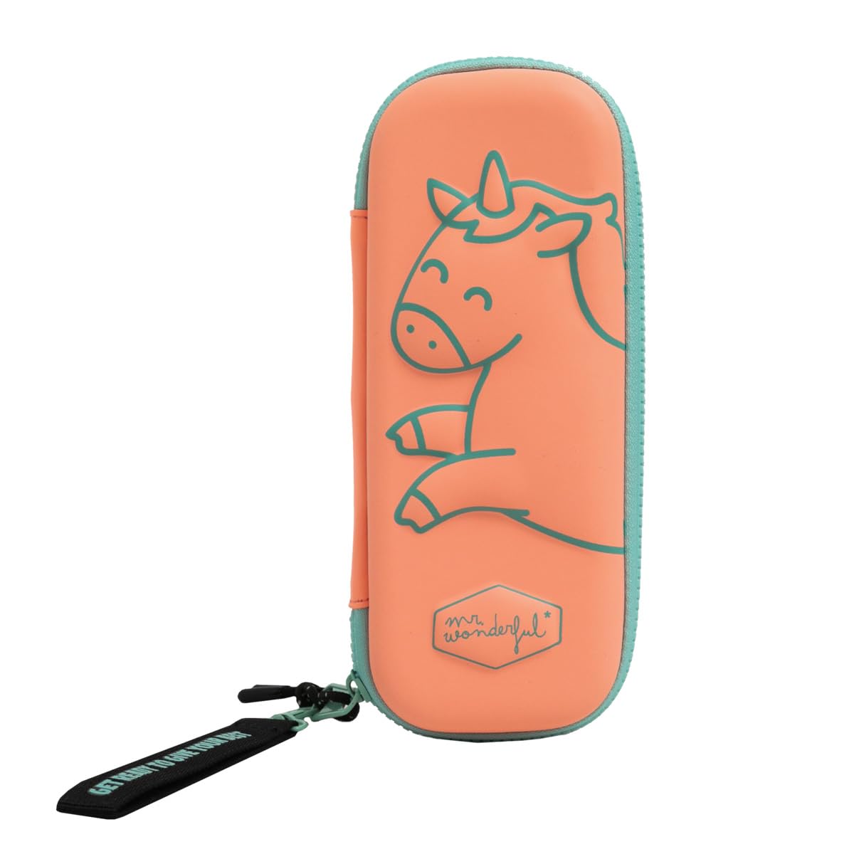 Mr.Wonderful Unicorn Pencil Case with Relief Pink - Get Ready to Give Your Best