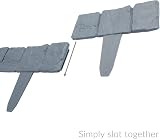 Pukkr 5M Grey Stone Effect Lawn Edging Pack of 20 Interlocking Cobblestone view 3