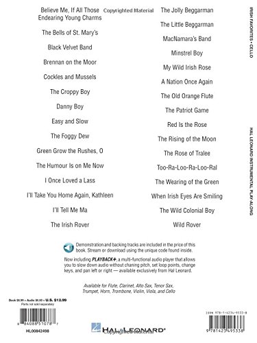 Amazoncom Irish Favorites Cello Instrumental Play Along - 