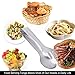 HINMAY Serving Tongs 8-Inch Stainless Steel Salad Tongs Fork and Spoon Tongs, Set of 4