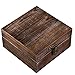 HABOM Rustic Essential Oil Wooden Storage Box - with 25 Slots for 5, 10, 15ml Bottles, Essential Oils Wooden Case Perfect for Display & Presentation (dark brown)