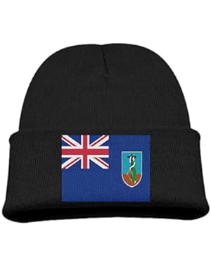 Flag Of Montserrat Kid’s Hats Winter Funny Soft Knit Beanie Cap Children Unisex