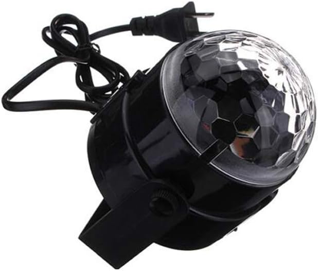Disco Ball Stage Lighting,Sound Activated Mini Party Light with 3W LED 7 Color Pattern for Birthday KTV Bar Wedding Holiday Pub (without Remote)