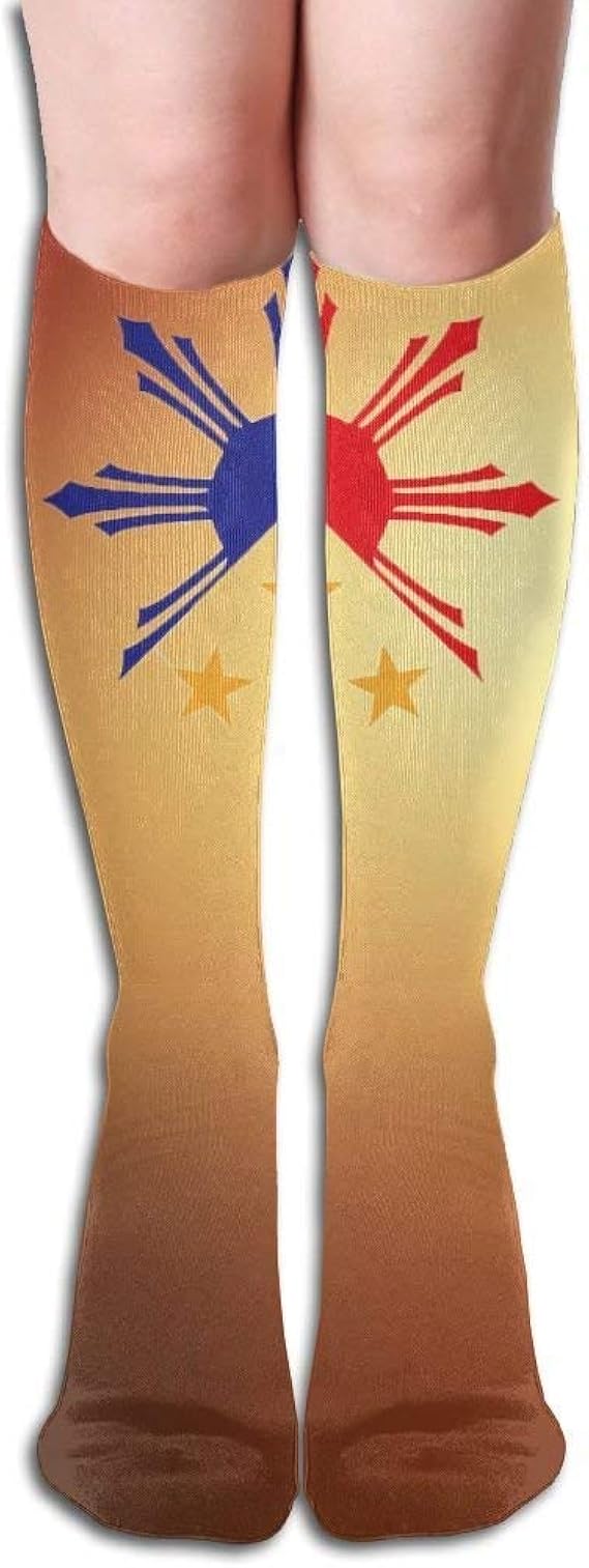ORANGEW Compression Socks Tribal Philippines Filipino Sun And Stars