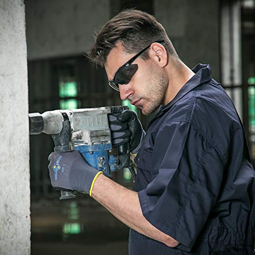 Tinted Safety Glasses, Anti Fog Dark Eye Protection, Impact Resistant