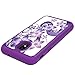 Galaxy J7 Refine Case,J7 2018,J7 Star,Galaxy J7 Top,J7 Crown,J7 Aero,J7 Aura,J7 Eon Case,Yiakeng Shockproof Drop Protection Lovely Decal Phone Cases Cover for Samsung J737V,J737T (Purpel Flower)