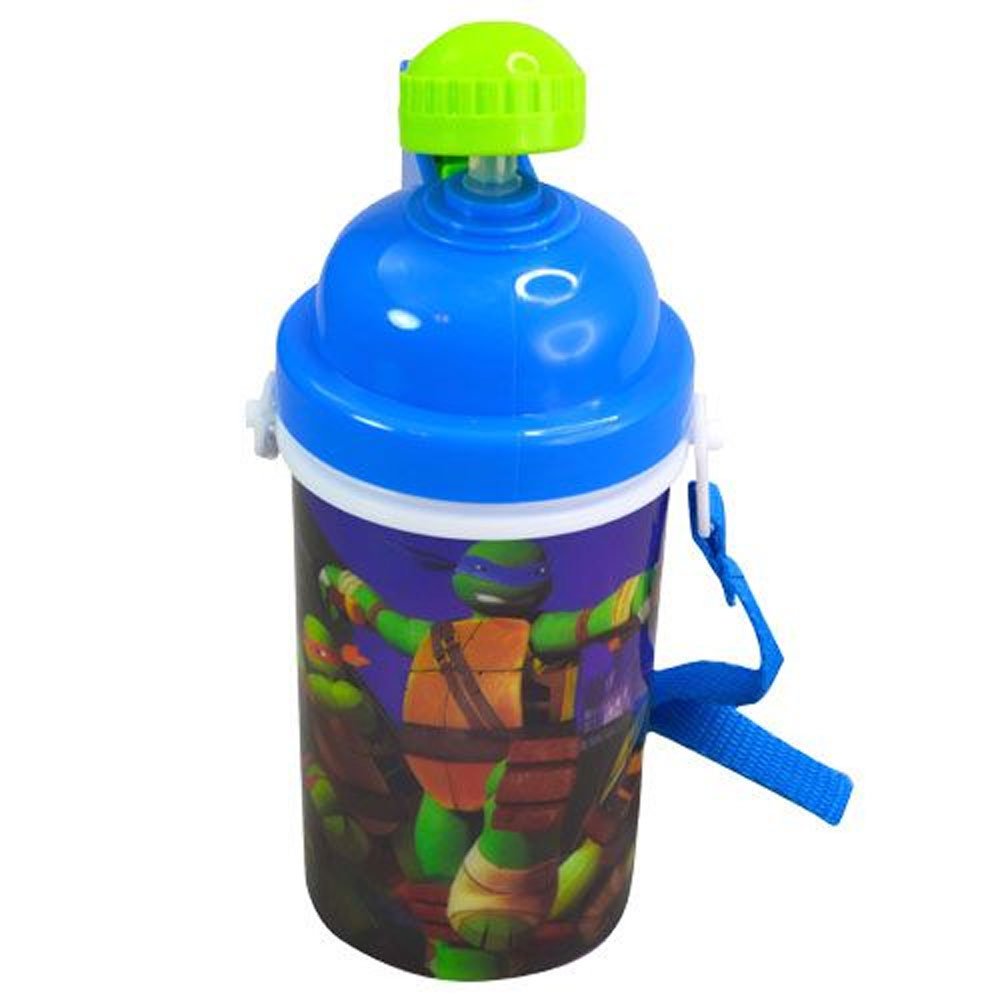 Nickelodeon Teenage Mutant Ninja Turtles Kids Canteen with Popup Leak Proof Lid and Convient Carrying Strap!