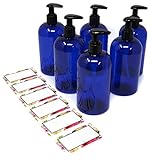 BAIRE BOTTLES - 16 OZ BLUE PLASTIC REFILLABLE