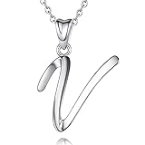 EUDORA Sterling Silver Initial Necklace 26 Letters