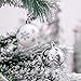 Valery Madelyn 24ct 60mm Frozen Winter Silver White Shatterproof Christmas Ball Ornaments Decoration,Themed with Tree Skirt(Not Included)