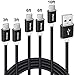 CLEEFUN USB C Cable Fast Charging [5-Pack, 3/3/6/6/10 ft], Type C Charger Nylon Braided Cord Compatible with Galaxy Note 10/10+/9/8, S10E S10 S9 S8 Plus, A10e A51 A71, Mo-to G7 G8