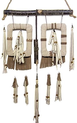 Tassel Wall Art Fringe Wall Hanging Handcrafted Neutrals Wall Decor Eco Friendly Suede Leather Wood
