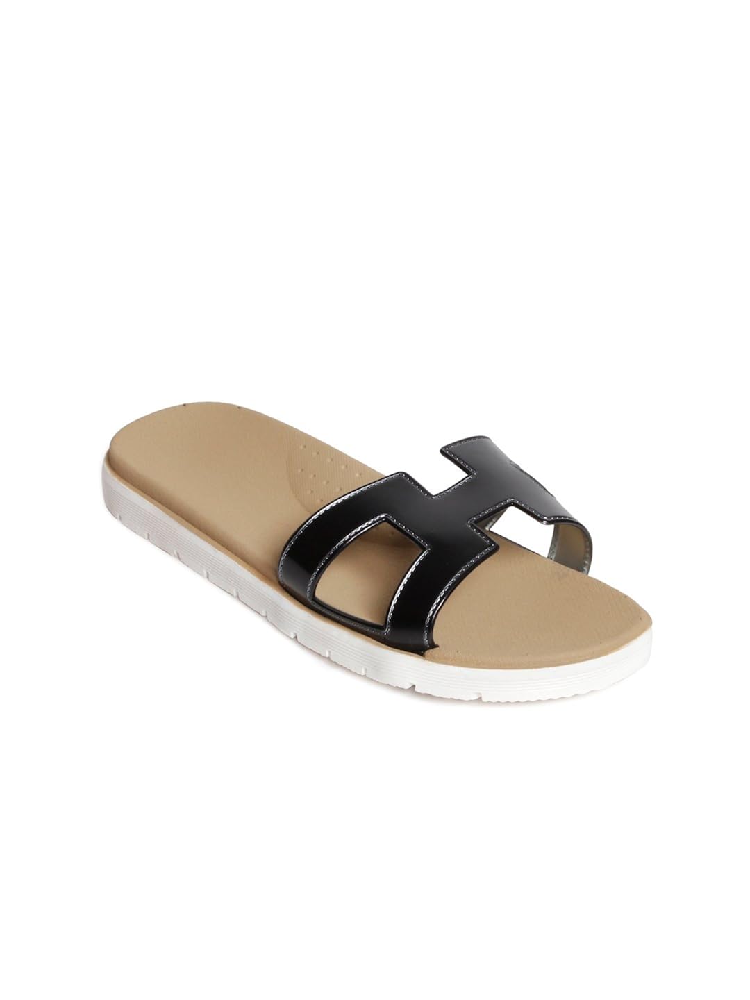 meriggiare women black synthetic flats